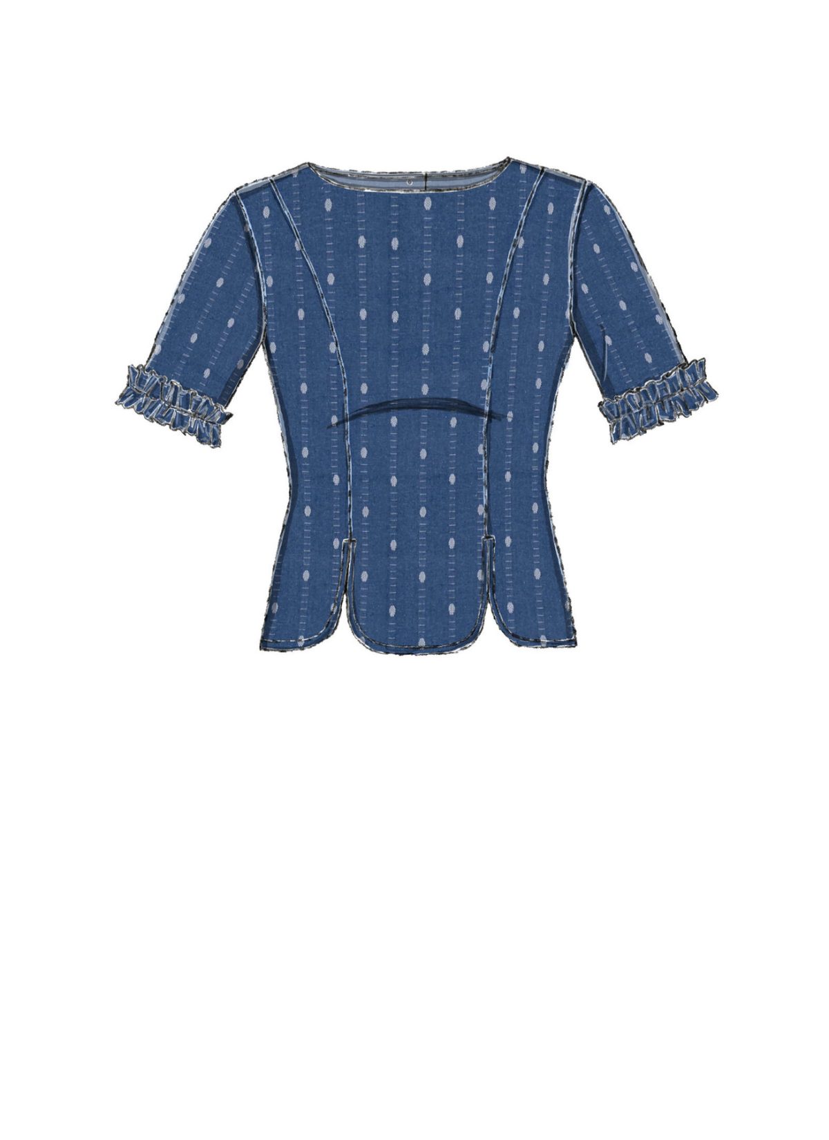 McCall's Sewing Pattern M7687 Misses' Back-Button Tops with Sleeve Options