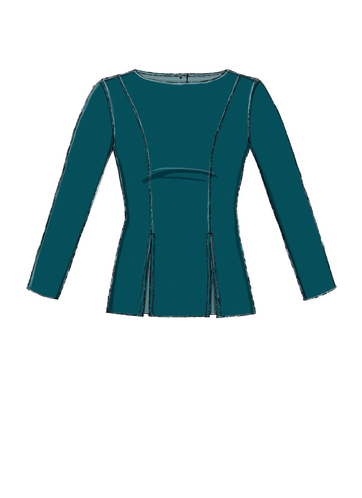 McCall's Sewing Pattern M7687 Misses' Back-Button Tops with Sleeve Options