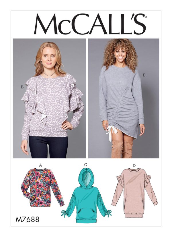 McCall's Sewing Pattern M7688 Misses' Knit Tops and Dresses