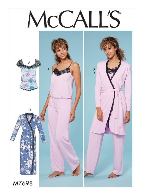 McCall's Sewing Pattern M7698 Misses' Lounge Romper, Jumpsuit, Robes and Belt