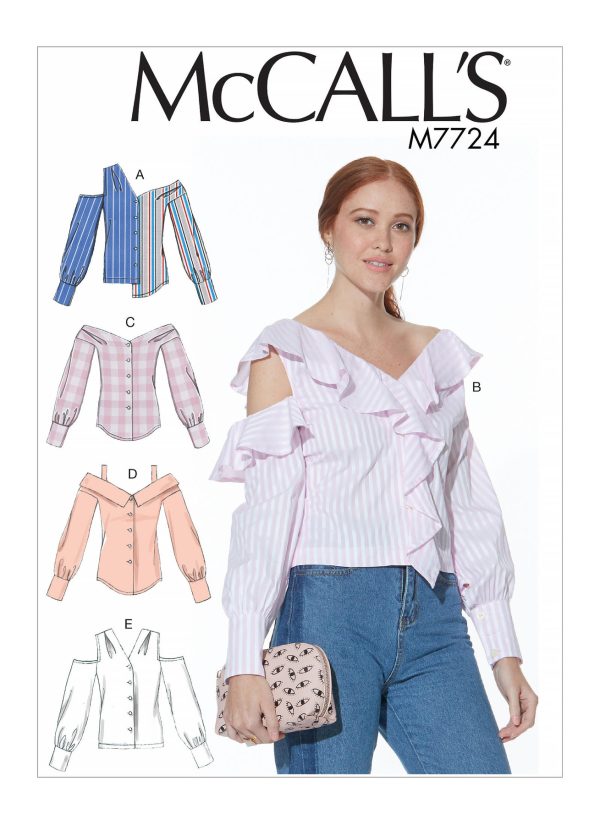 McCall's Sewing Pattern M7724 Misses' Tops 