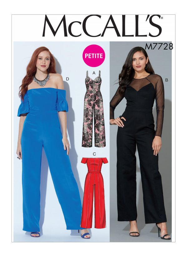 McCall's Sewing Pattern M7728 Misses'/Miss Petite Jumpsuits 