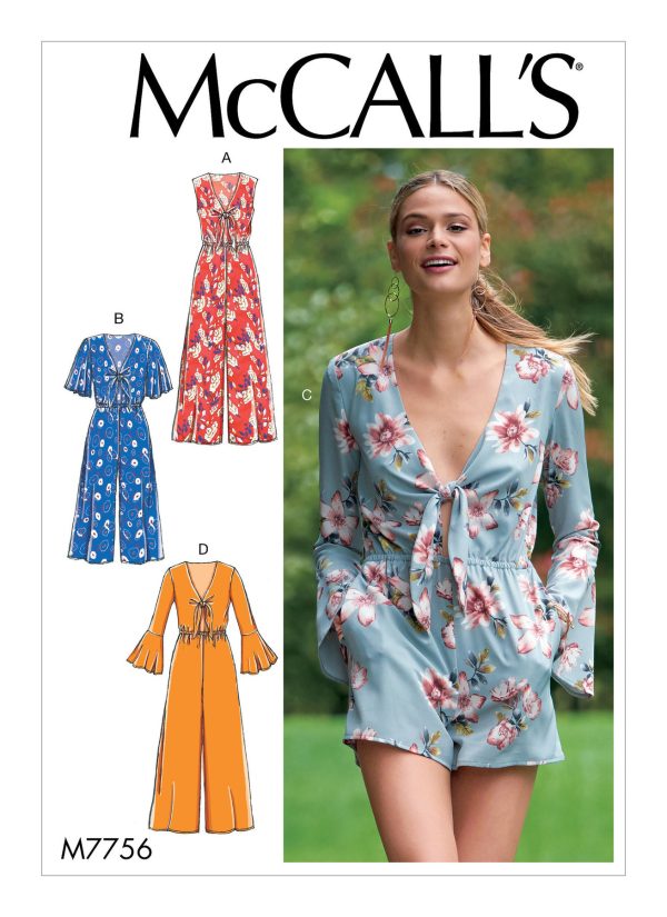 McCall's Sewing Pattern M7756 Misses' Jumpsuits and Romper 