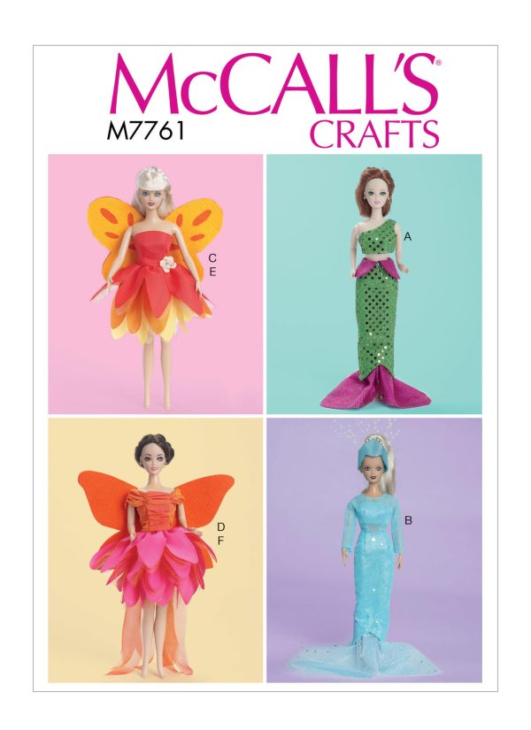 McCall's Sewing Pattern M7761 Costumes For 11 1/2" Dolls