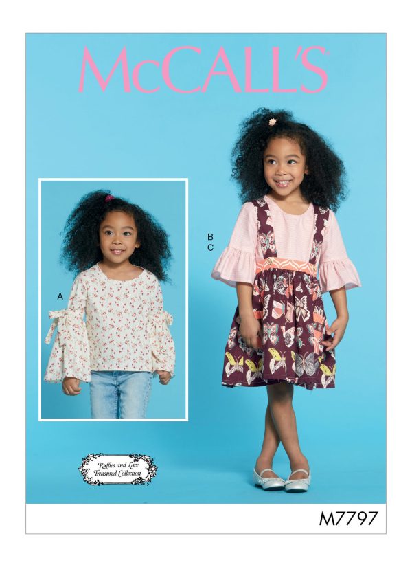 McCall's Sewing Pattern M7797 Children's/Girls' Tops and Skirt 