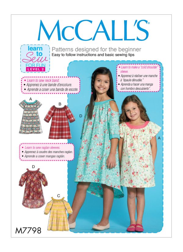 McCall's Sewing Pattern M7798 Children's/Girls' Dresses 
