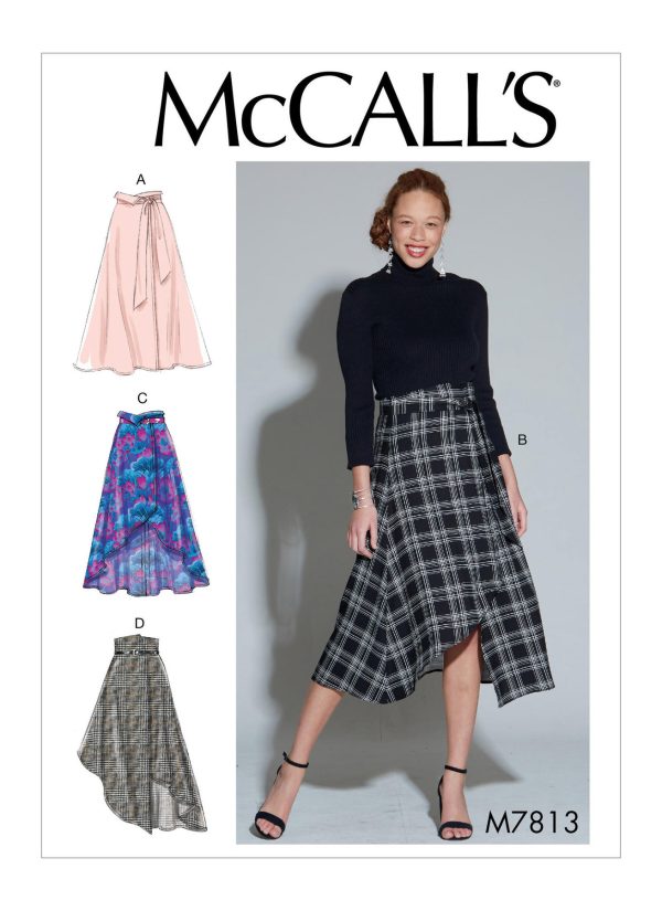 McCall's Sewing Pattern M7813 Misses' Skirts and Belt