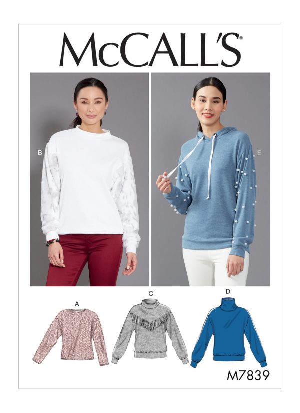 McCall's Sewing Pattern M7839 Misses' Tops