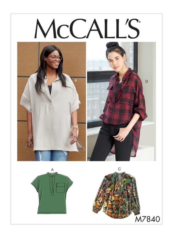 McCall's Sewing Pattern M7840 Misses'/Women's Tops