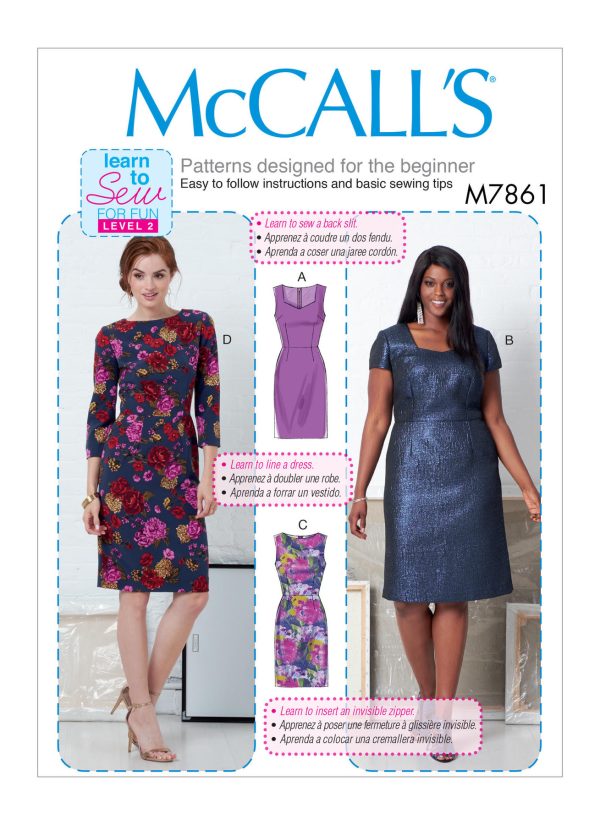McCall's Sewing Pattern M7861 Misses' and Women's Dresses 