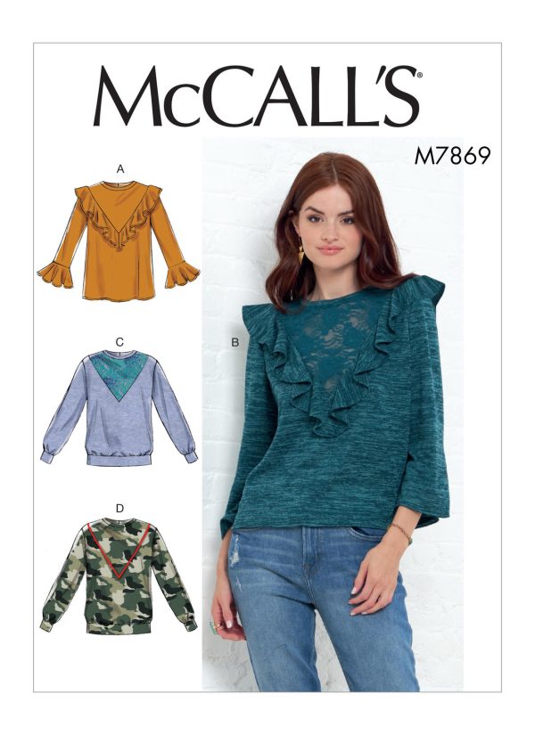 McCall's Sewing Pattern M7869 Misses' Tops 