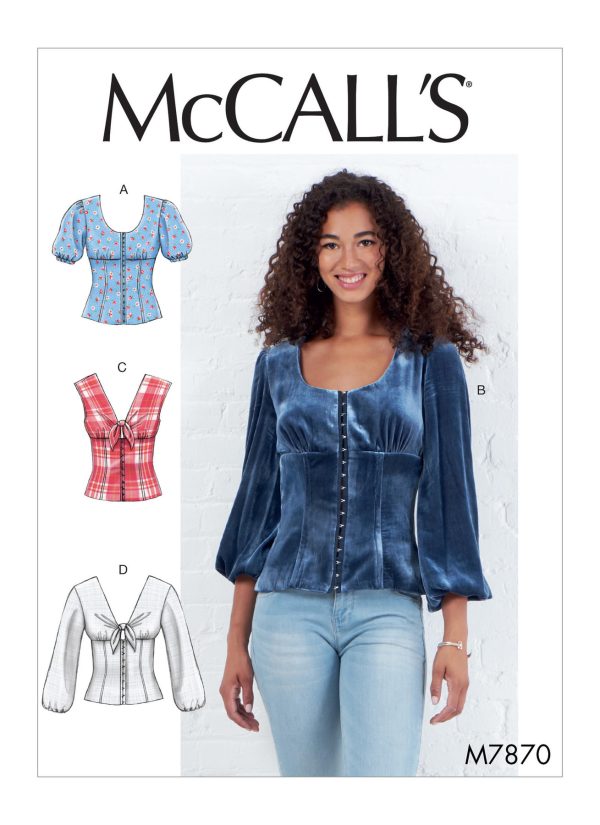 McCall's Sewing Pattern M7870 Misses' Tops 