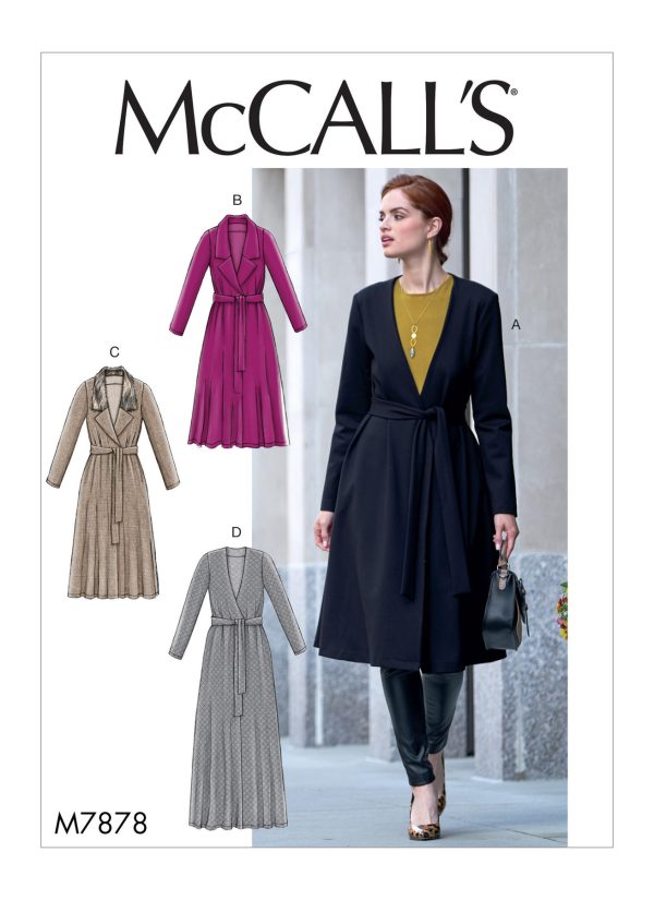 McCall's Sewing Pattern M7878 Misses' Jacket and Belt 