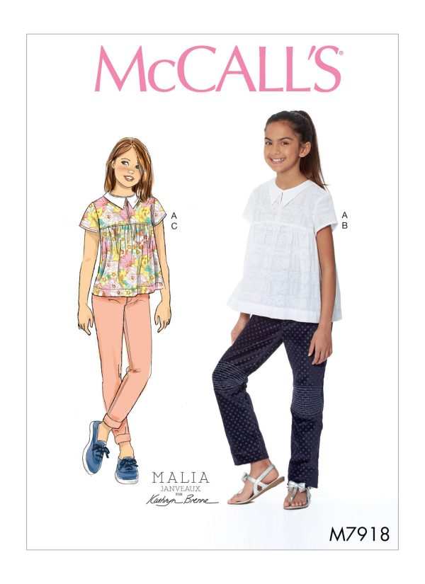 McCall's Sewing Pattern M7918 Girl's Top and Pants