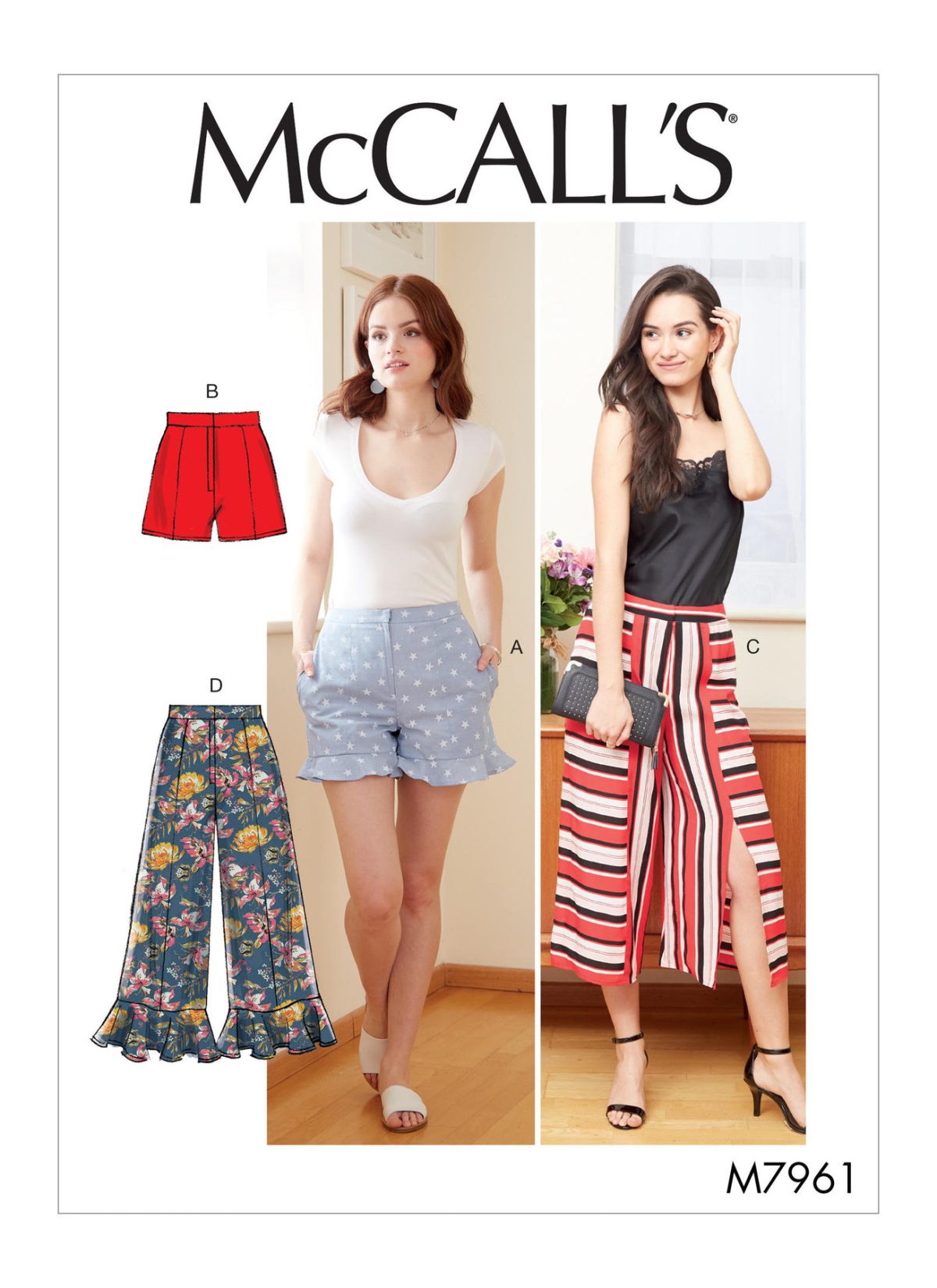 McCall's Sewing Pattern M7961 Misses' Shorts and Pants
