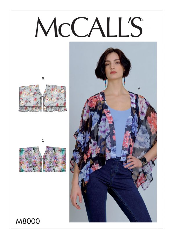 McCall's Sewing Pattern M8000 Misses' Tops 
