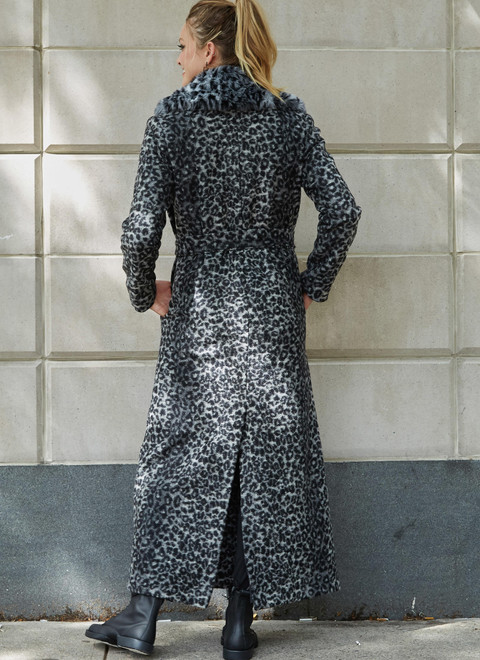 McCall's Sewing Pattern M8013 Misses' Outerwear, Detachable Fur Collar & Belt