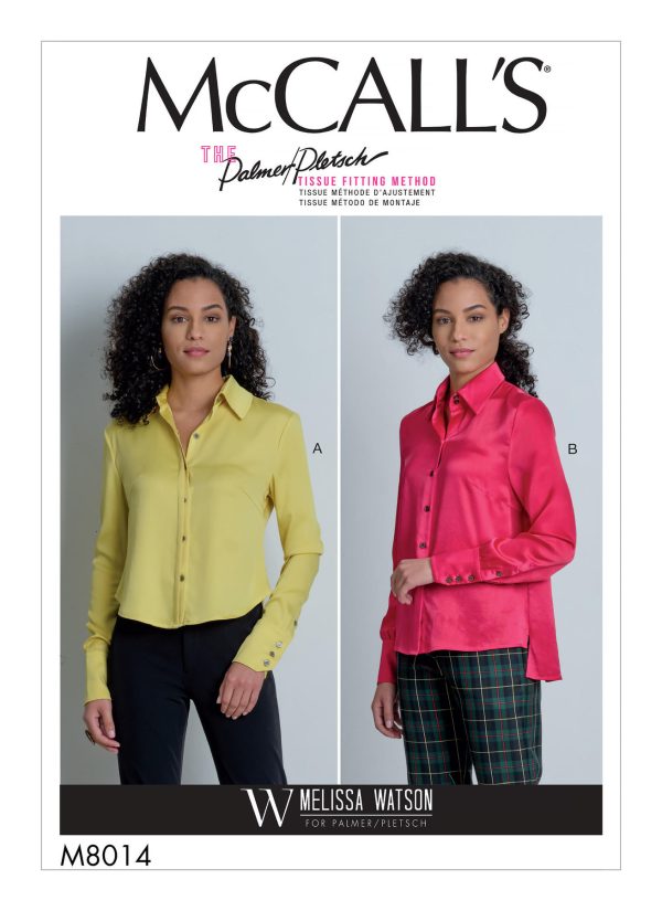 McCall's Sewing Pattern M8014 Misses' Shirts 