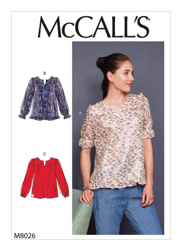 McCall's Sewing Pattern M8026 Misses' Tops 