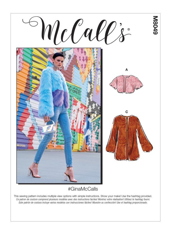McCall's Sewing Pattern M8049 #GinaMcCalls - Misses' Jackets 