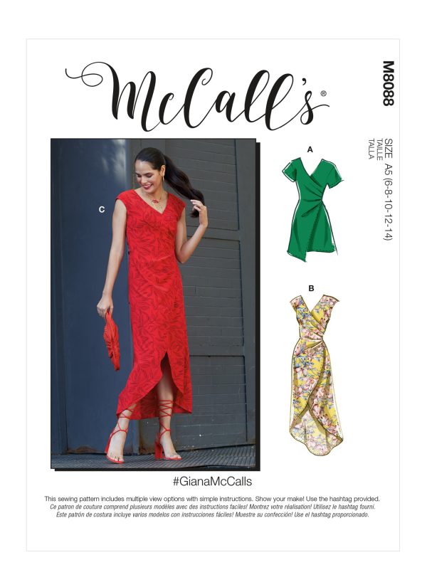 McCall's Sewing Pattern M8088 Misses' Dresses 