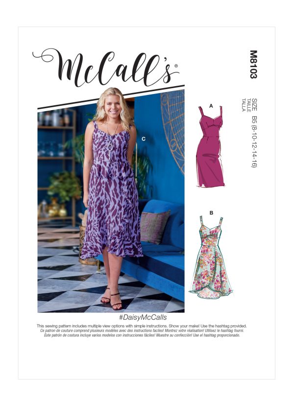 McCall's Sewing Pattern M8103 Misses' & Women's Dresses With Cup Sizes 