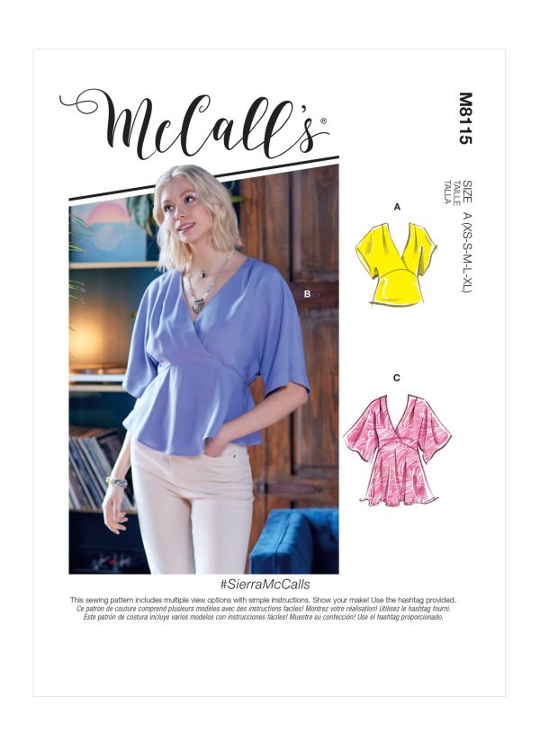 McCall's Sewing Pattern M8115 Misses' Tops