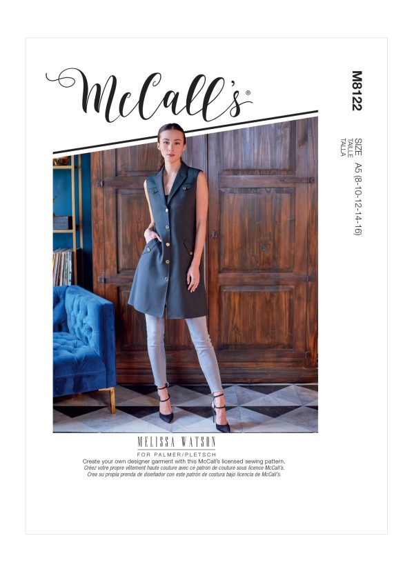 McCall's Sewing Pattern M8122 Misses' Vest 