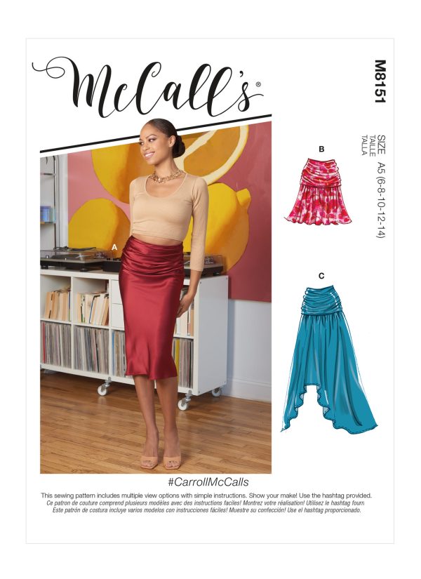 McCall's Sewing Pattern M8151 Misses' Skirts 