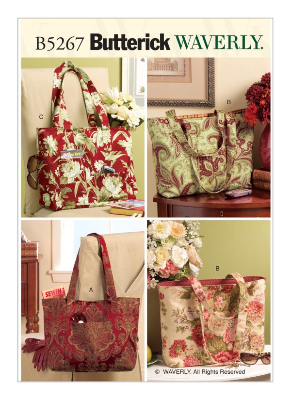 Butterick Sewing Pattern B5267 Tote Bags in Three Styles