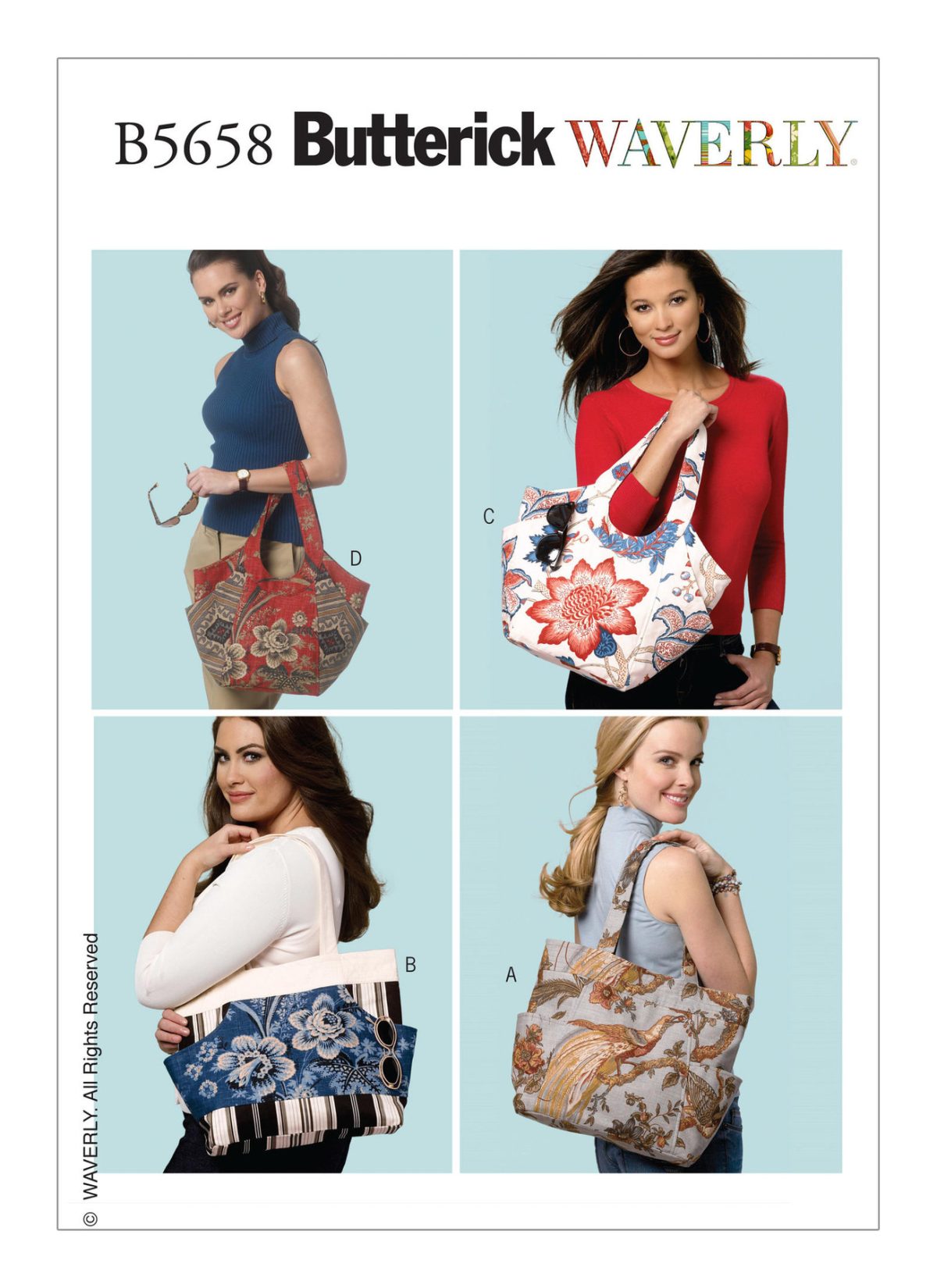 Butterick Sewing Pattern B5658 Geometric Totes