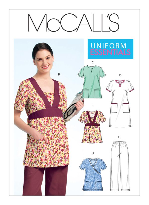 McCall's Sewing Pattern M5895 Misses'/Women's Scrubs Tops, Dress and Pants 
