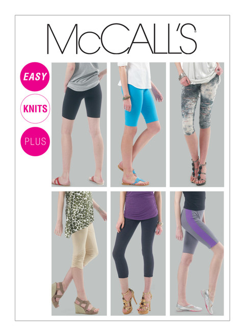 McCall's Sewing Pattern M6360 Misses'/Women's Leggings In Four Lengths 