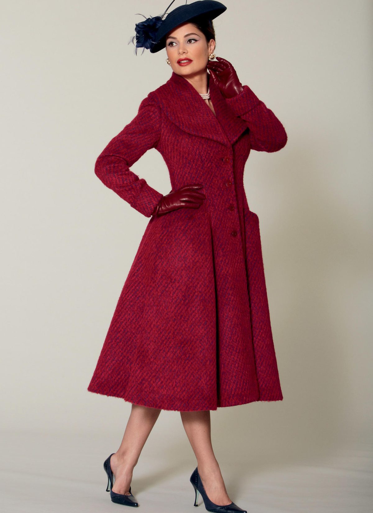 McCall's Sewing Pattern M7478 Misses'/Miss Petite Fit and Flare, Shawl Collar Coats