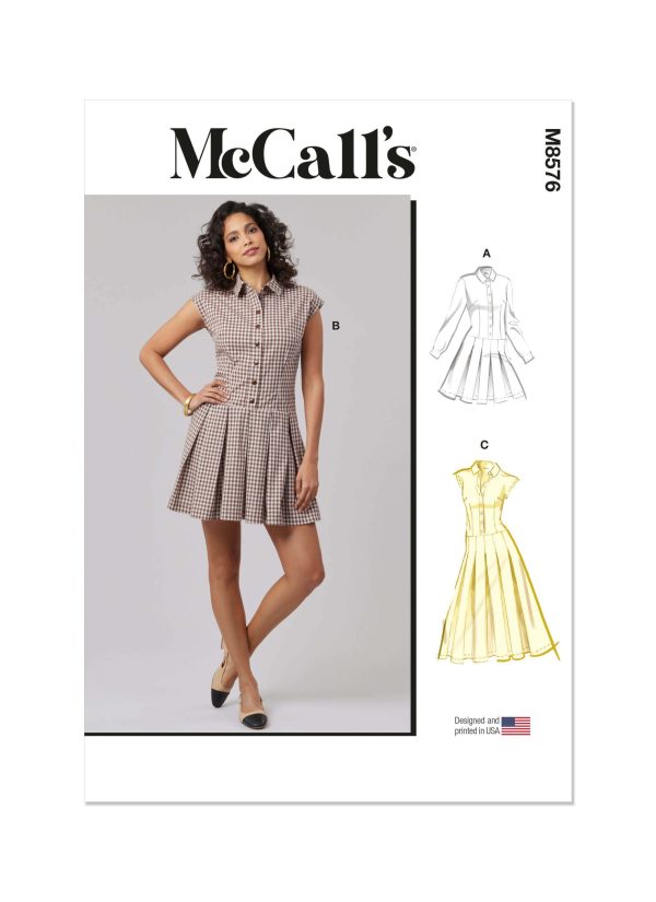 McCall's Sewing Pattern M8576 Misses' Dress with Sleeve and Length Variations