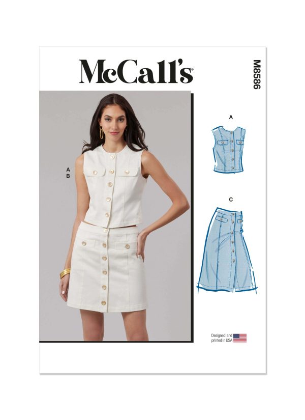 McCall's Sewing Pattern M8586 Misses' Top and Skirt in Two Lengths