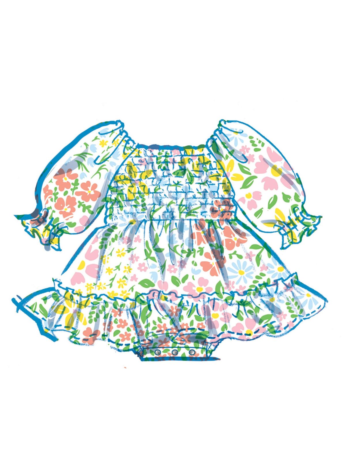 McCall's Sewing Pattern M8591 Babies' Romper, Dresses and Headband