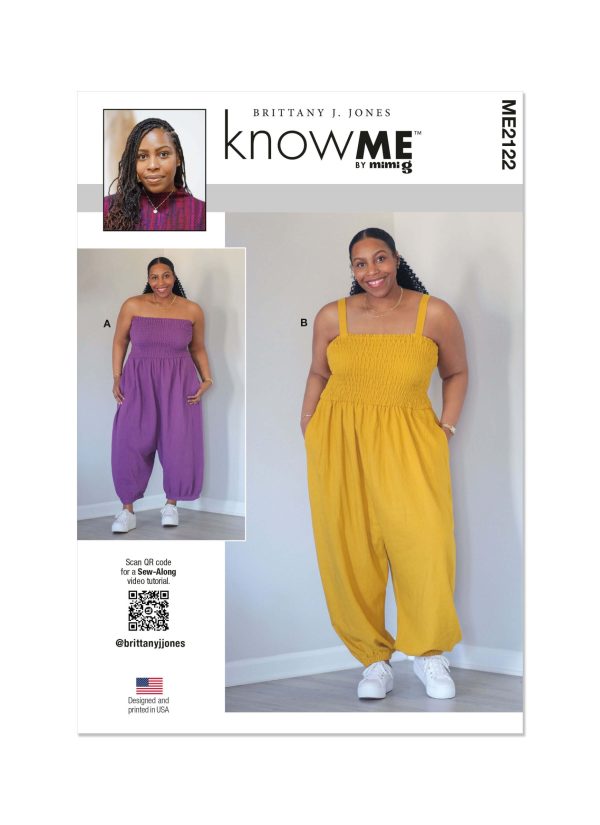 Know Me Sewing Pattern ME2122 Misses' Jumpsuit in Two Lengths by Brittany J. Jones