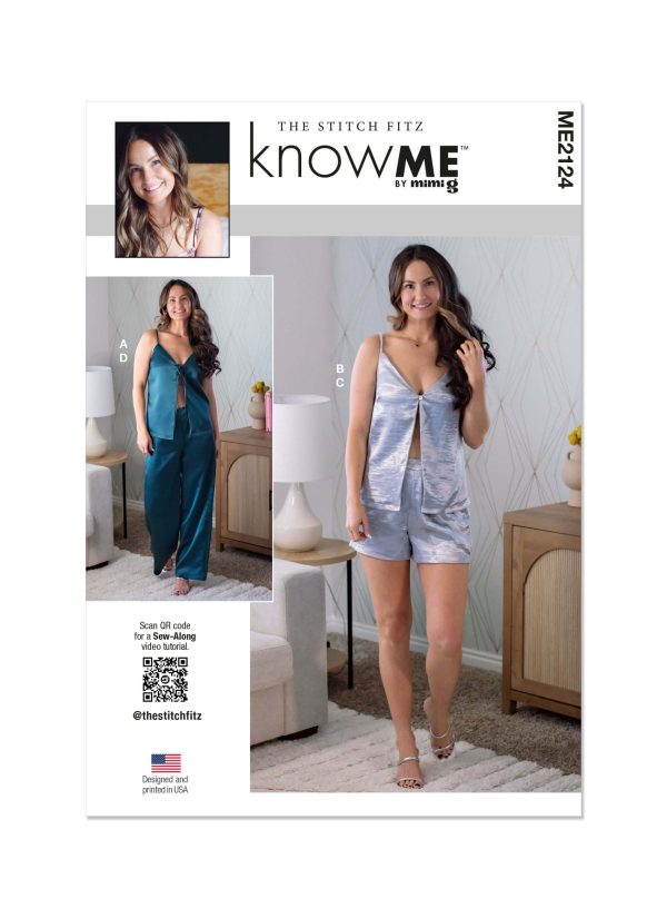 Know Me Sewing Pattern ME2124 Misses' Top, Shorts and Trousers by the Stitch Fitz