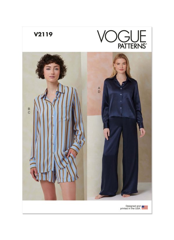 Vogue Patterns Sewing Pattern V2119 Misses' Pajamas