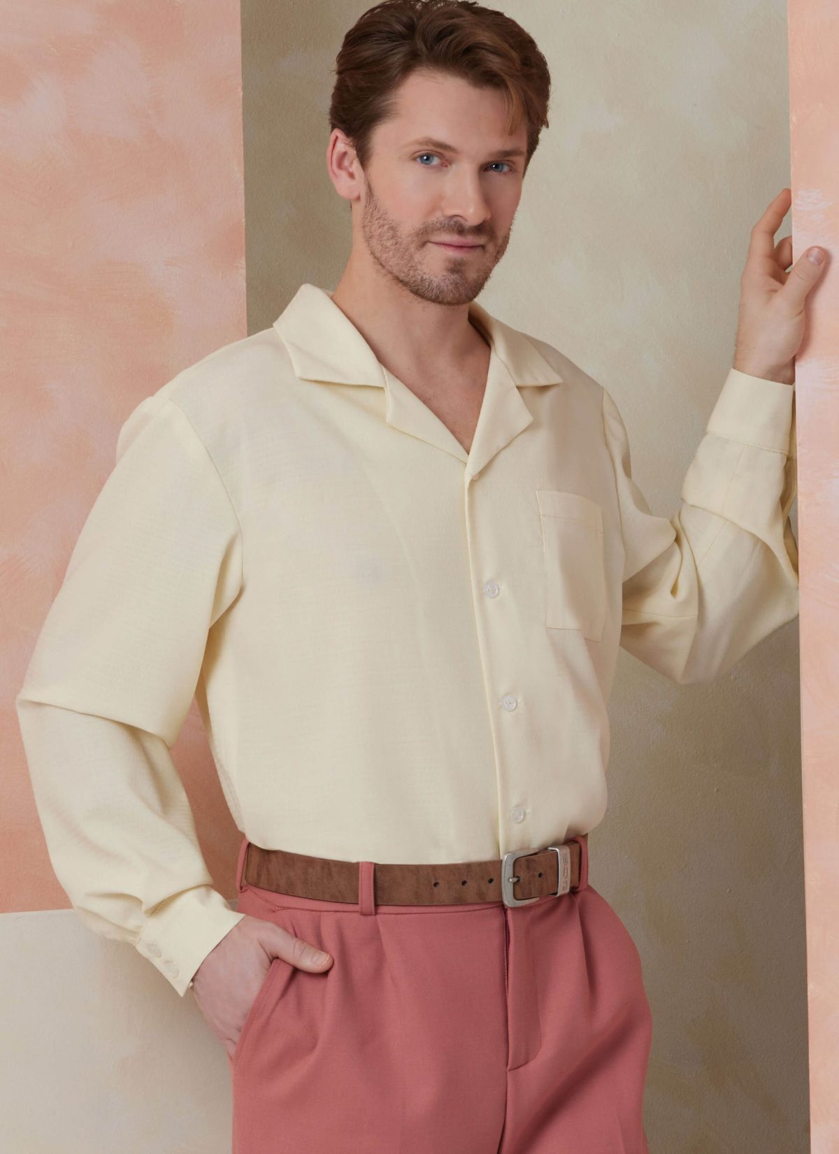 Vogue Patterns Sewing Pattern V2120 Men's Shirt with Sleeve Variations, Shorts, Trousers and Belt