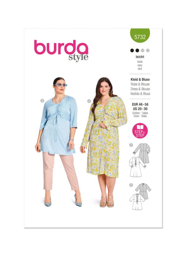 Burda Style Sewing Pattern 5732 Misses' Dress & Blouse