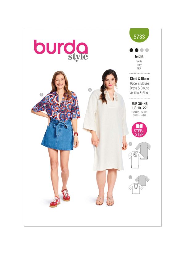 Burda Style Sewing Pattern 5733 Misses' Dress & Blouse