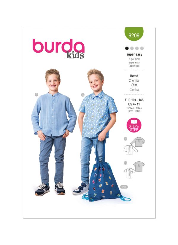 Burda Style Sewing Pattern 9209 Children's Shirt