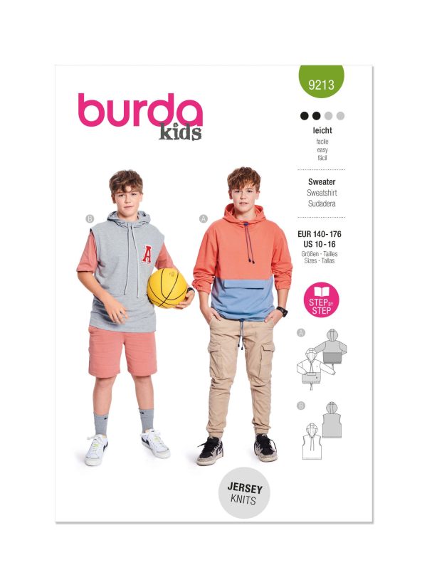 Burda Style Sewing Pattern 9213 Children's Sweatshirt
