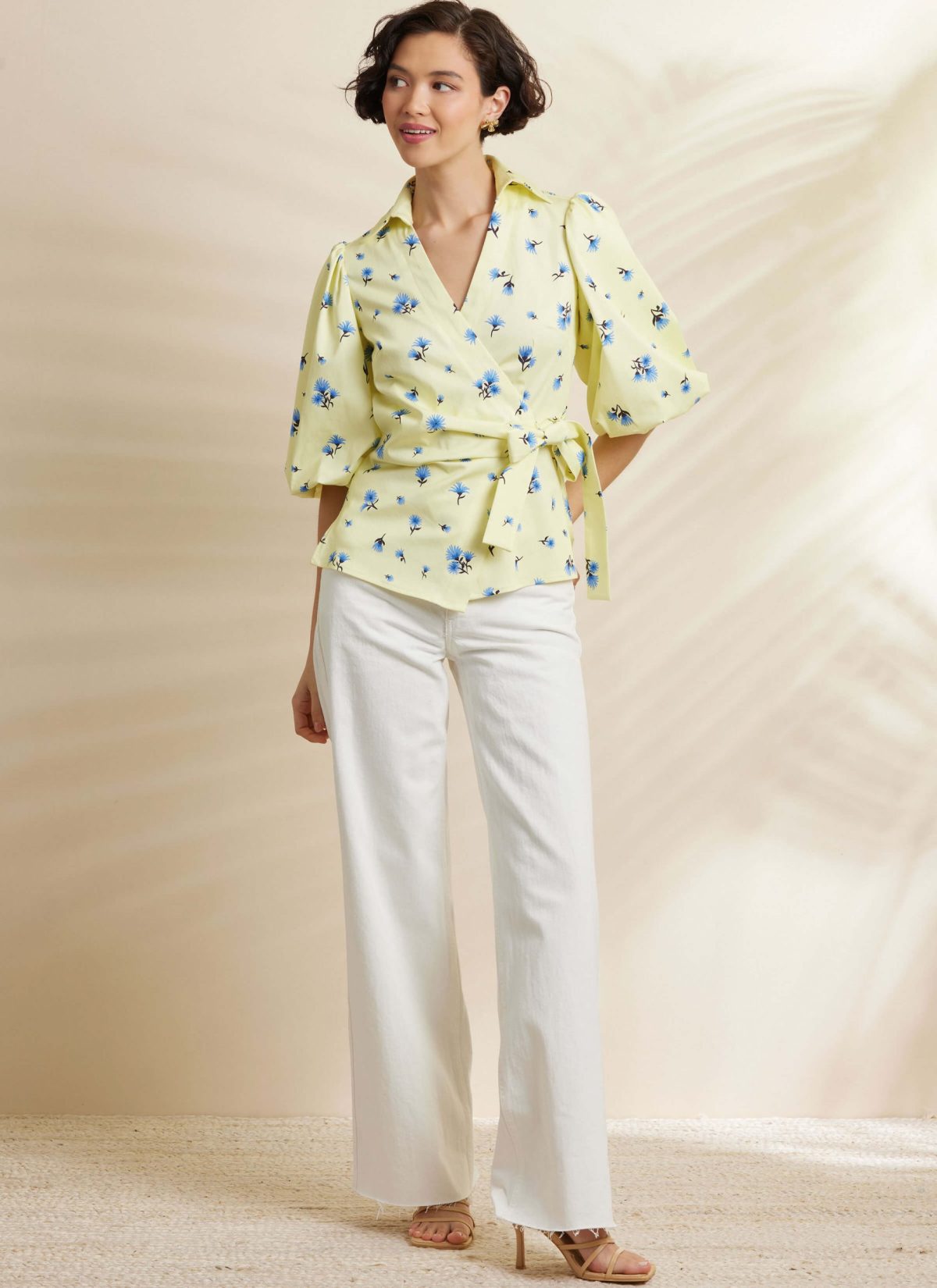 Simplicity Sewing Pattern S3135 Misses' Wrap Top with Sleeve Variations