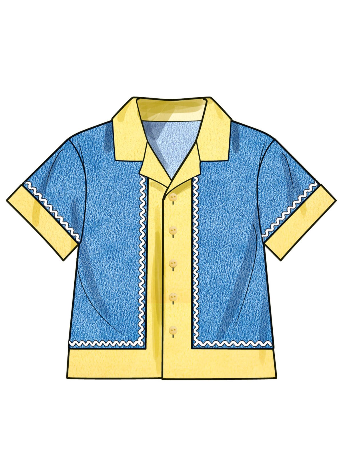 Simplicity Sewing Pattern S3145 Babies' Contrast Shirt and Shorts