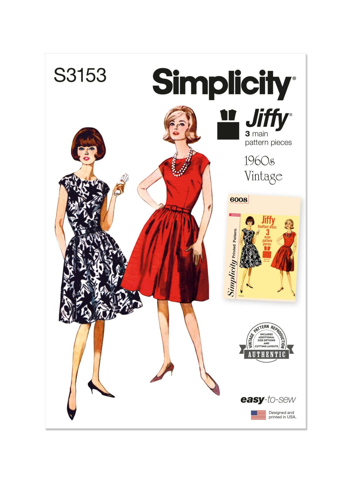 Simplicity Sewing Pattern S3153 Misses' One Piece Jiffy Dress