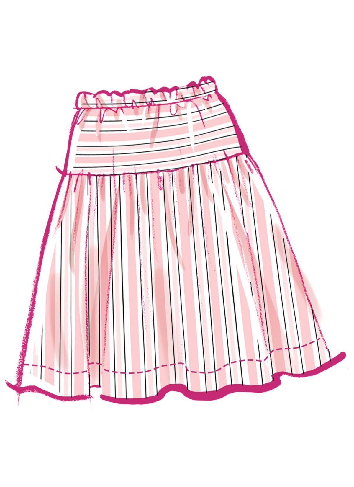 McCall's Sewing Pattern M8619 Girls' Ruched Dress, Top and Skirt