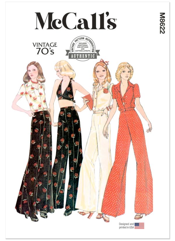 McCall's Sewing Pattern M8622 Misses' Blouse, Halter and Trousers